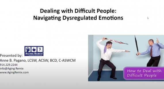 Image of presentation for "dealing with difficult people"
