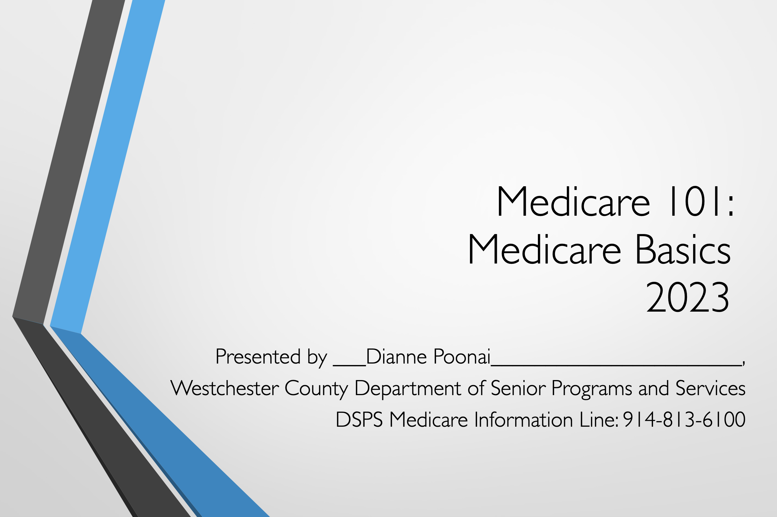 Medicare Basics Presentation cover