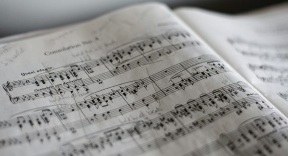 musical notes on a page