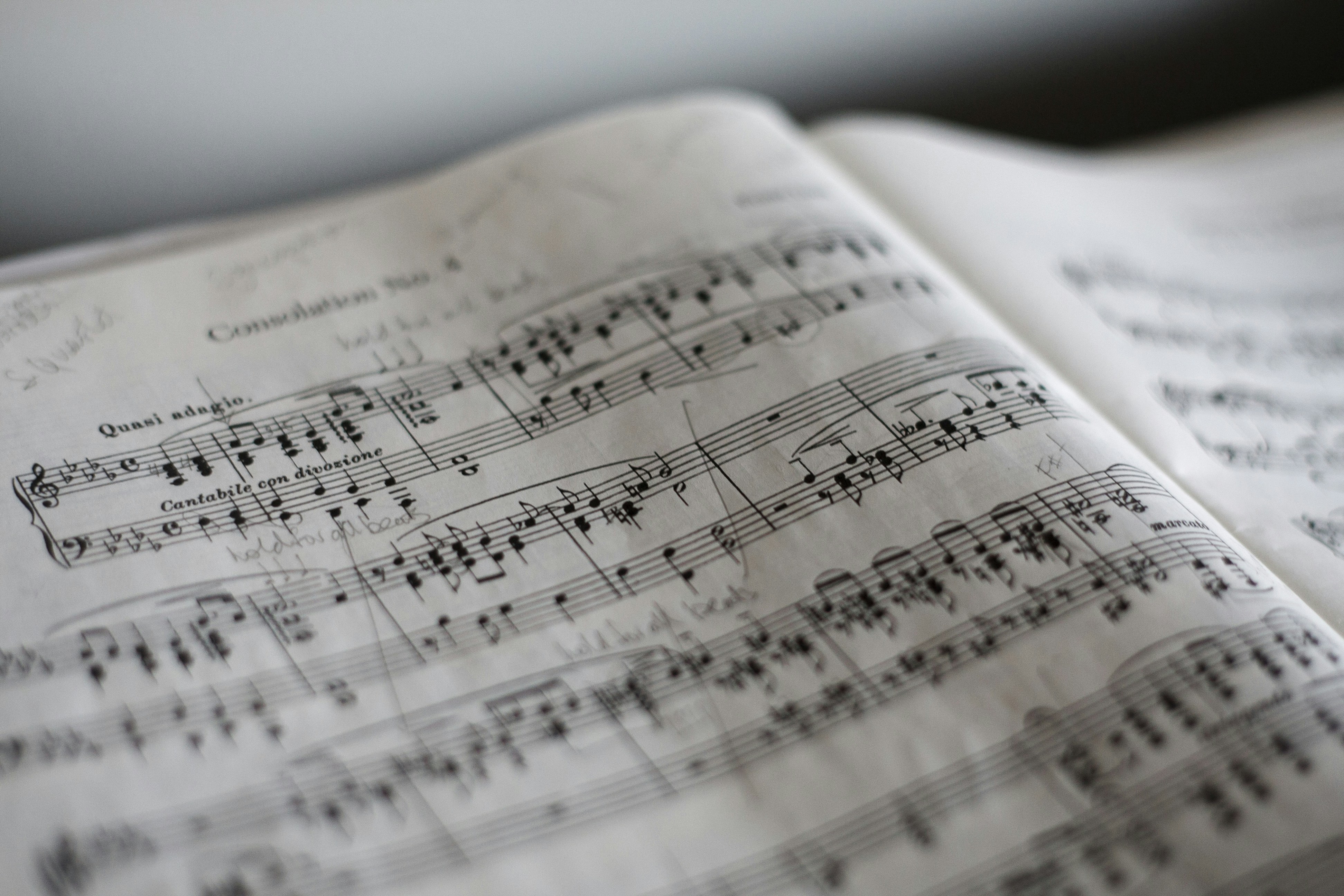 musical notes on a page
